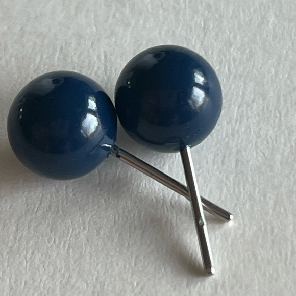 Avon Silver & Sapphire Pendant on 18kGP Chain + 3 Pairs Earrings~silver&blue - Picture 9 of 12